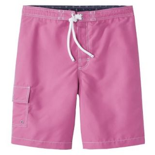 Merona Mens 9 Solid Board Shorts   Pink XL