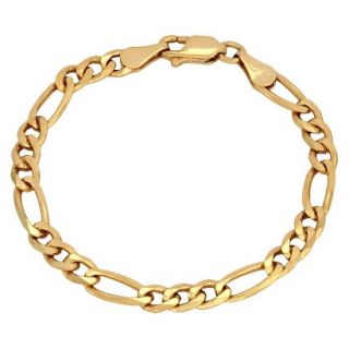 Bronze Figaro Bracelet   Gold