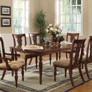 Traditional Cherry Brown Addison Dining Table