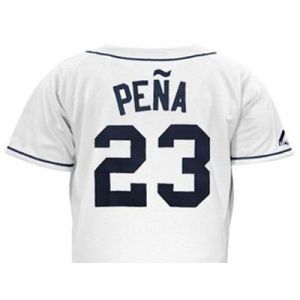 Tampa Bay Rays Carlos Pena Majestic MLB Player Replica Jersey MD