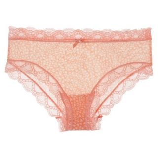 Gilligan & OMalley Womens Mesh Lace Trim Hipster   Bahama Coral M
