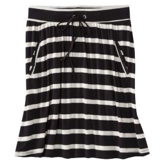 Merona Womens Front Pocket Knit Skirt   Black/White   L