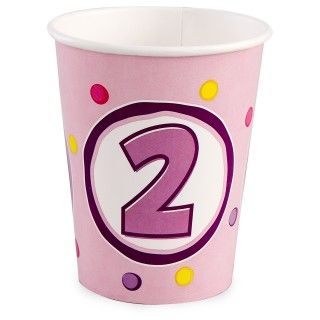 Girls Lil Cupcake 2nd Birthday 9 oz. Paper Cups