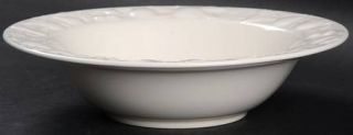 Ranmaru Orchard White Rim Cereal Bowl, Fine China Dinnerware   White Raised Bdr