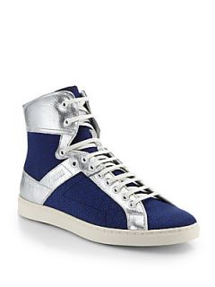 HUGO BOSS Furmio High Top Sneakers   Silver Blue  HUGO BOSS Shoes