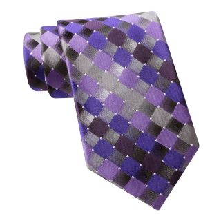 Van Heusen Geo Dot Silk Tie, Purple, Mens