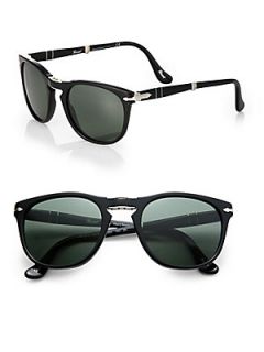 Persol Folding Keyhole Acetate Sunglasses   Black