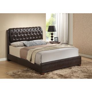 Global Furniture Usa Brown Pu High Back Full Bed Brown Size Full