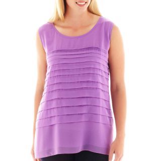 Alyx By Artisan Tiered Tank Top   Plus, Amethyst, Womens