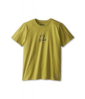 Life is good Kids Crusher Stacked Tee Boys T Shirt (Green)