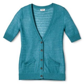Mossimo Supply Co. Juniors Short Sleeve Cardigan   Turquoise M(7 9)