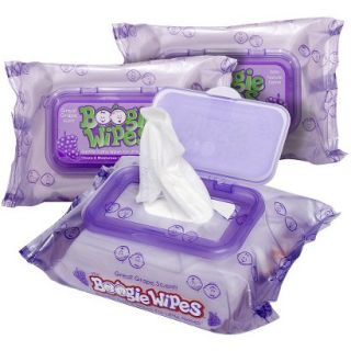 Boogie Wipes Saline Nose Wipes Great Grape   Set of 3 (90 Wipes Total)