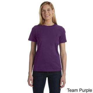 Bella Bella Womens Missy Jersey Crew Neck T shirt Purple Size XXL (18)