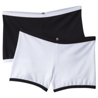 Hanes Girls Play Shorts   Black/White L