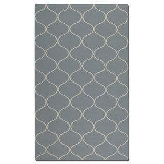 Hamilton Blue gray Wool Rug (5 X 8)