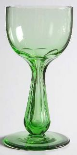 Unknown Crystal Unk7198 Hollow Stem Champagne/Tall Sherbet   All Green,Mulitside