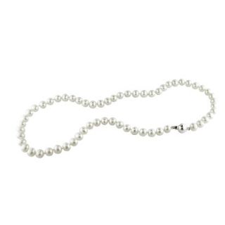 9 10mm Freshwater Pearl Necklace with Silver Ball Clasp