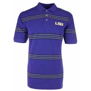 LSU Tigers NCAA University Stripe Polo