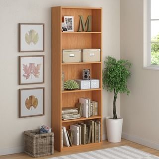 Wood 5 shelf Bookcase
