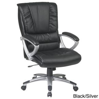 Office Star Products Work Smart Eco Leather Seat And Back Executive Chair Model Ech6710