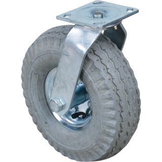 10 Inch Caster with Pneumatic Nonmarking Tire   Swivel Caster, 350 Lb. Capacity