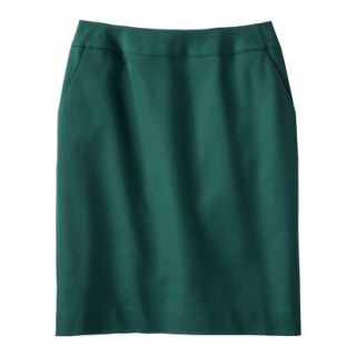 Merona Womens Doubleweave Pencil Skirt   Green Marker   4
