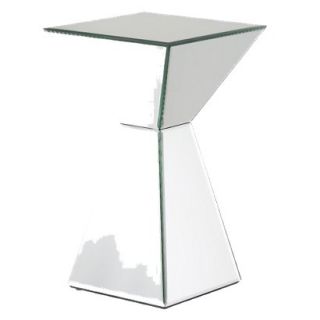 Accent Table Mirrored Pyramid Living Room Accent Side/End Table