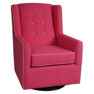 Glider Little Castle Custom Upholstered Crown Swivel Charleston Glider   Pink