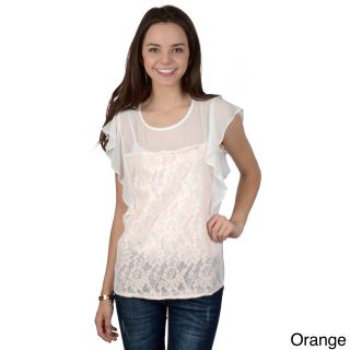 Hailey Jeans Co. Juniors Lightweight Lace Detail Top