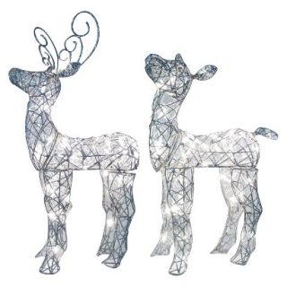 Spun Glitter Miniature Deer Set