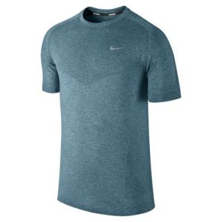 Nike Dri FIT Knit Short Sleeve Mens Running Shirt   Rift Blue