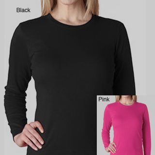 Los Angeles Pop Art Womens Soft Cotton 2 Pack Long Sleeve Crew Neck T shirt Black Size M (8  10)