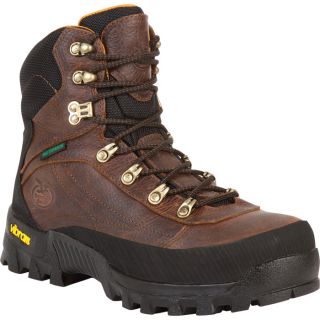 Georgia Crossridge Waterproof Steel Toe EH Hiker Work Boot   Dark Brown, Size 8