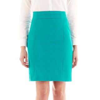 Worthington High Waist Sateen Pencil Skirt   Tall, Green