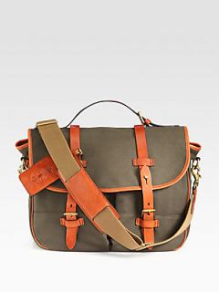 Polo Ralph Lauren Waxed Twill Messenger   Olive