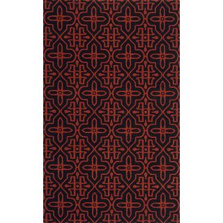 Power loomed Moresque Charcoal Wool Rug (2 X 3)