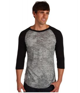 Alternative Apparel Big League Burnout Baseball Tee Mens T Shirt (Gray)