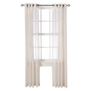 Threshold Linen Grommet Window Sheer   Tan (54x84)