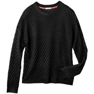 Xhilaration Juniors Textured Sweater   Black S