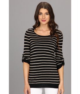 Calvin Klein Stripe Sleeve Viscose Blend Sweater Womens Sweater (Animal Print)