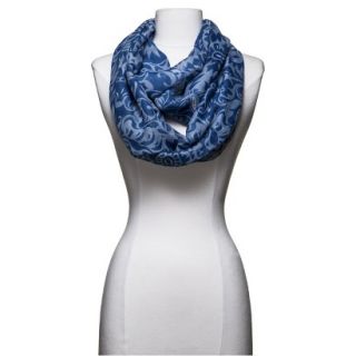 Two Tone Infinity Scarf   Blue
