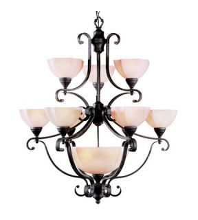 Homestead 10 Light Chandeliers in Distressed Iron 4338 54
