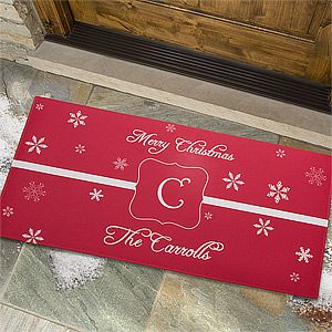 Personalized Large Holiday Doormats   Winter Wonderland