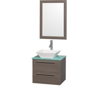 Amare 24 Wall Mounted Bathroom Vanity Set with Vessel Sink by Wyndham Collectio