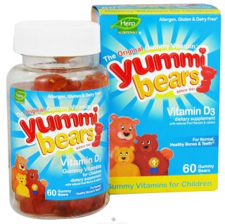 Hero Nutritional Products   Yummi Bears Childrens Vitamin D3   60 Gummies