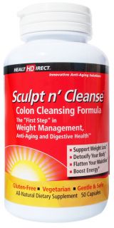 Health Direct   Sculpt n Cleanse Colon Cleansing Formula 450 mg.   50 Capsules