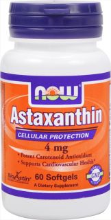NOW Foods   Astaxanthin Cellular Protection 4 mg.   60 Softgels