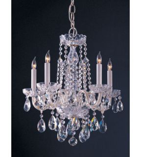 Traditional Crystal 5 Light Mini Chandeliers in Polished Chrome 1061 CH CL MWP