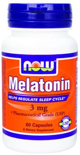 NOW Foods   Melatonin 3 mg.   60 Capsules