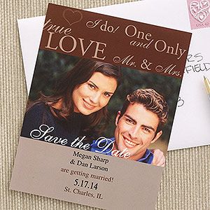 Personalized Save The Date Photo Wedding Announcement Cards
